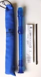 Suzuki 3-Piece Baroque Soprano English Recorder Blue